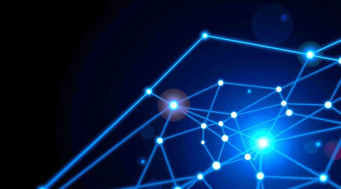 Interconnected network of dots and lines, symbolizing third-party data and connections